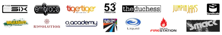 a few nightclub brands that have used us for their silent disco including tiger tiger O2 academy and liquid
